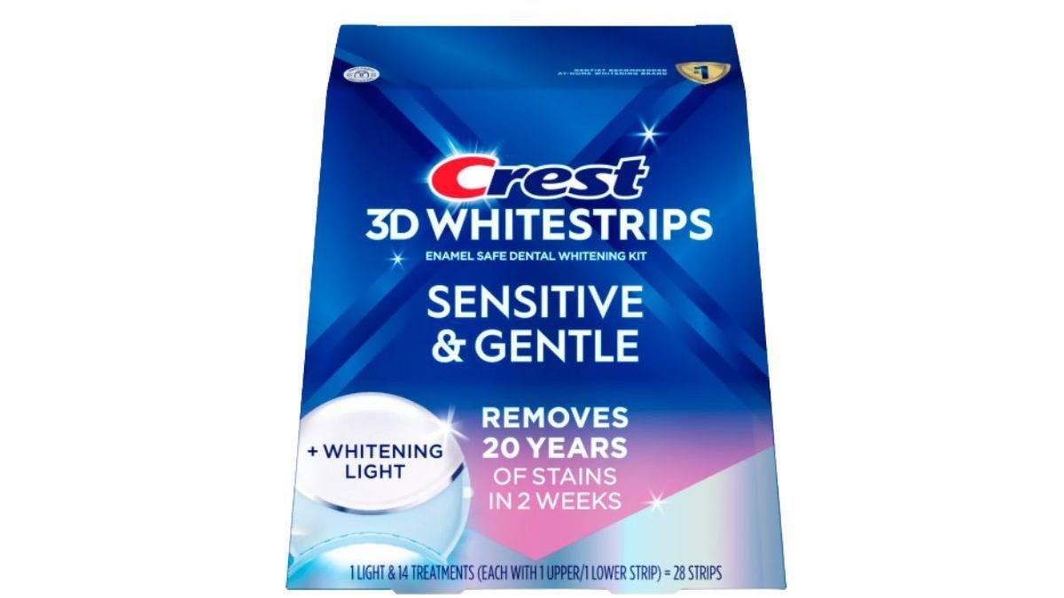 Crest 3DWhitestrips Sensitive + LED Light Teeth Whitening Kit Product Photo