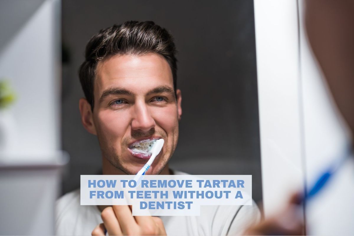 Man brushes his teeth