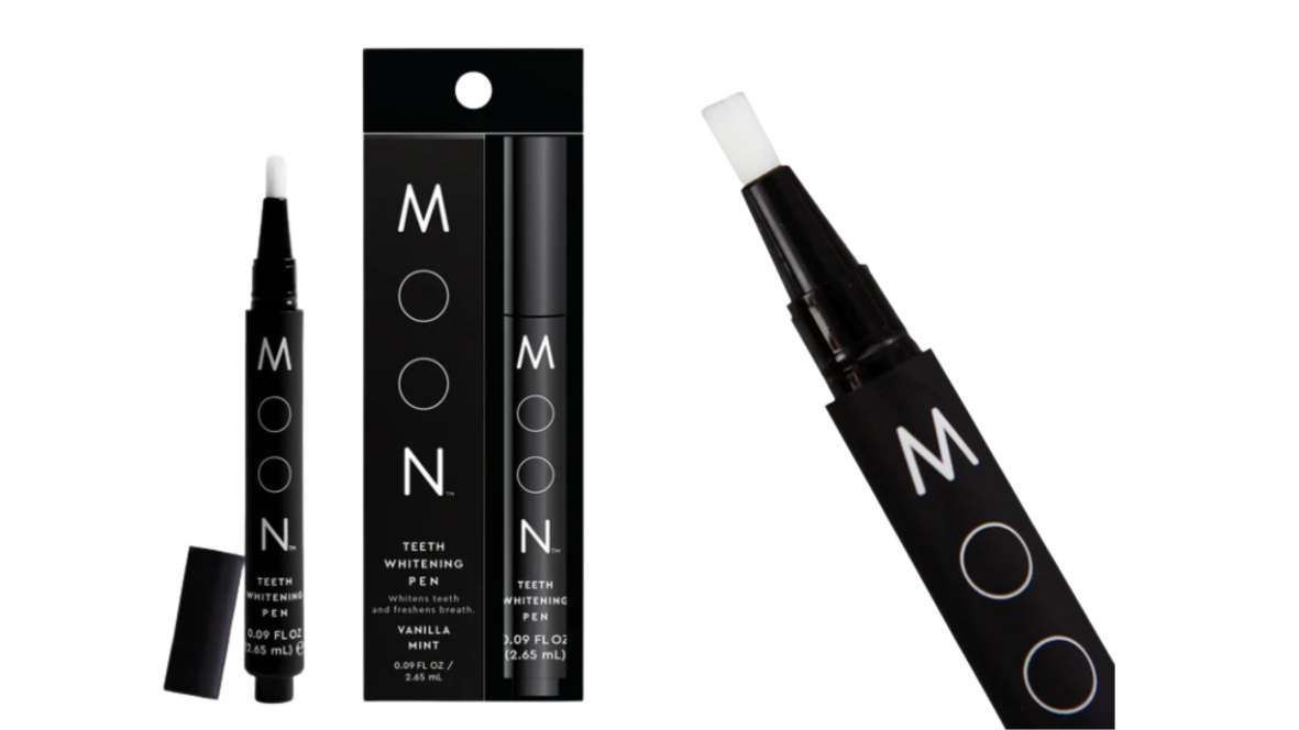 Moon Platinum Whitening Pen design collage 