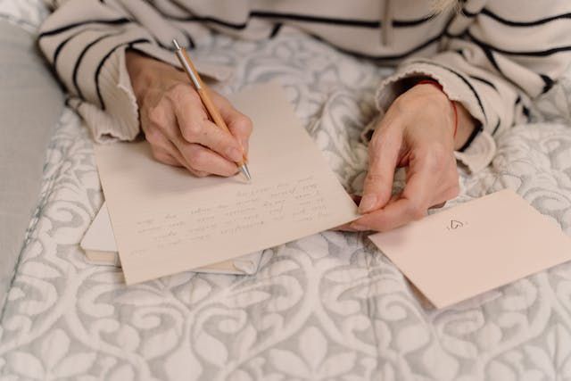 A handwritten note offers a personal and heartfelt touch for funeral homes New Orleans, LA