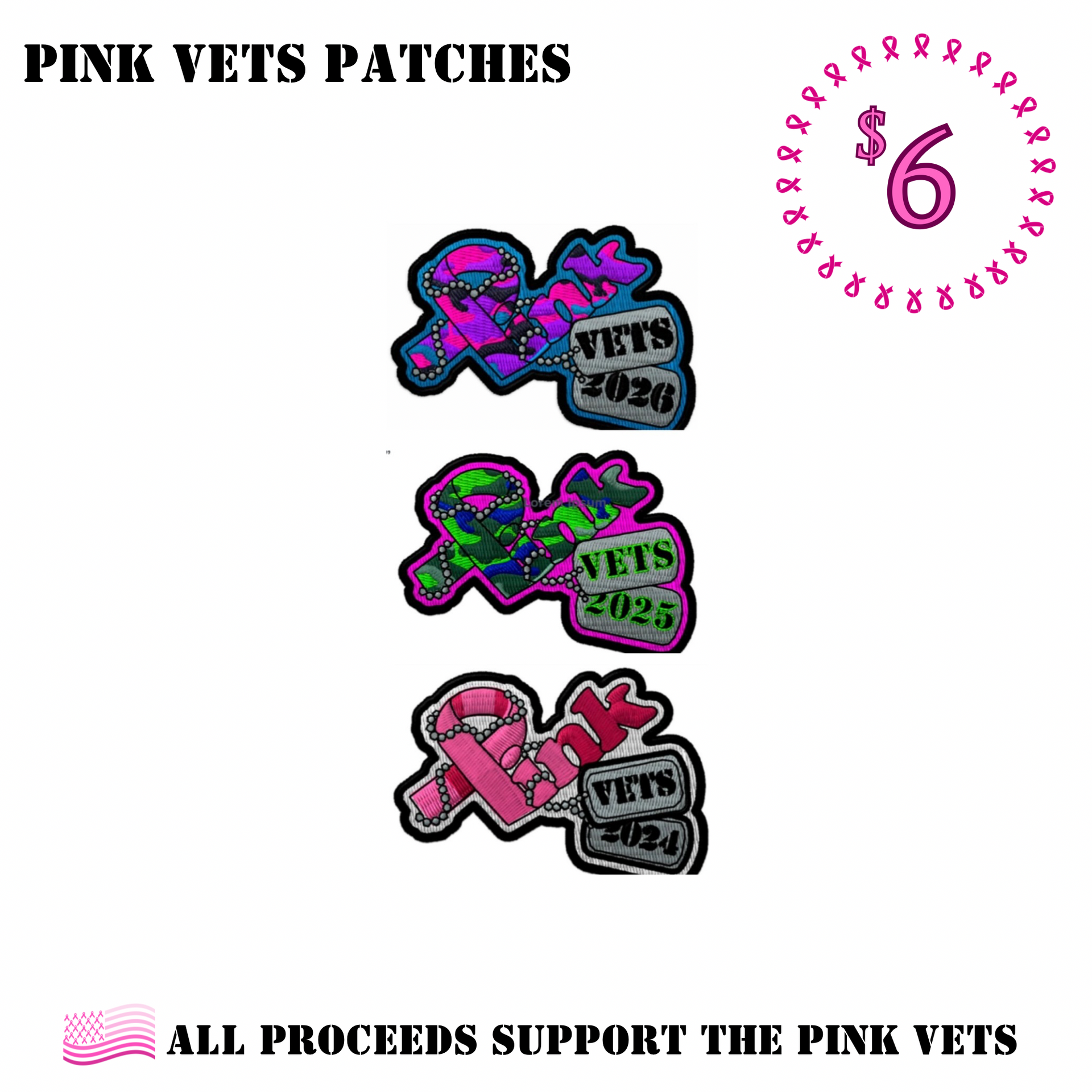 Pink Vets Patch