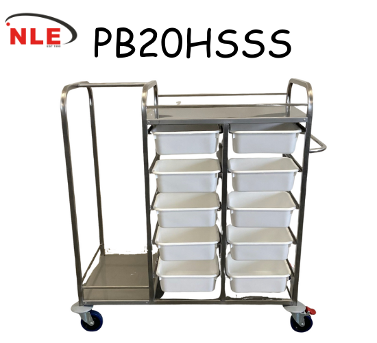 grey pvc table trolley