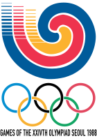 The logo for the games of the xxxvth olympiad seoul 1988