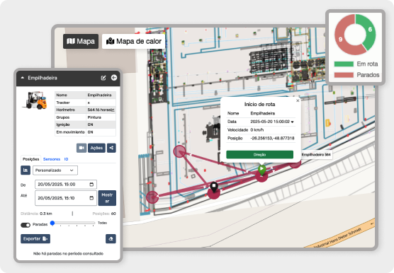 Interface da plataforma Erictech Asset Management
