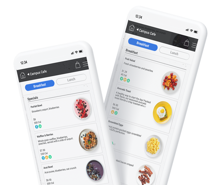 Engage Menu Phone preview