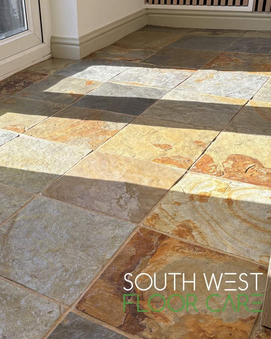 Stone floor cleaning process in Bristol and Bath