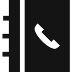 Icona di un elenco telefonico