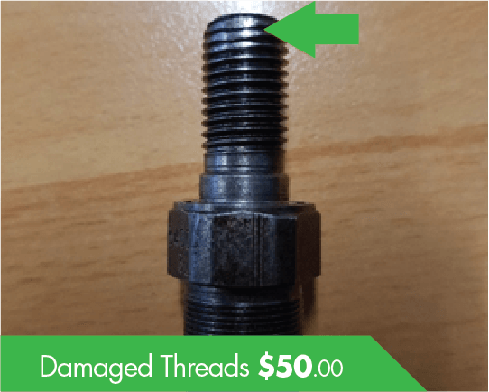 damaged threads