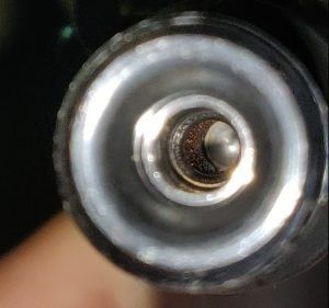 inlet with rust particles