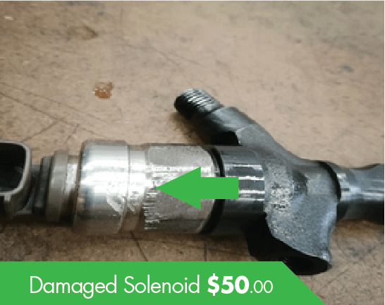 damaged solenoid