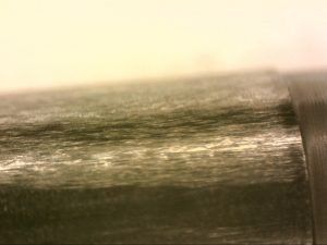 spindle damage due to contamination under microscope