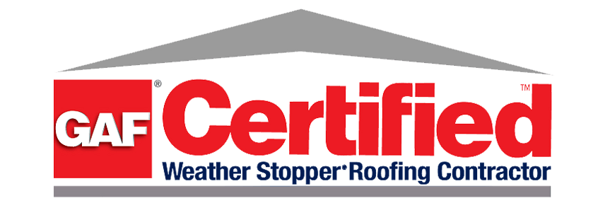 The logo for gaf certified weather stopper roofing contractor