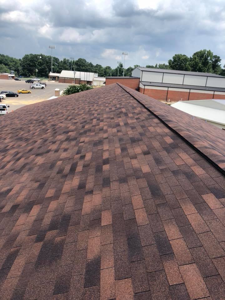 A roof with a lot of shingles on it