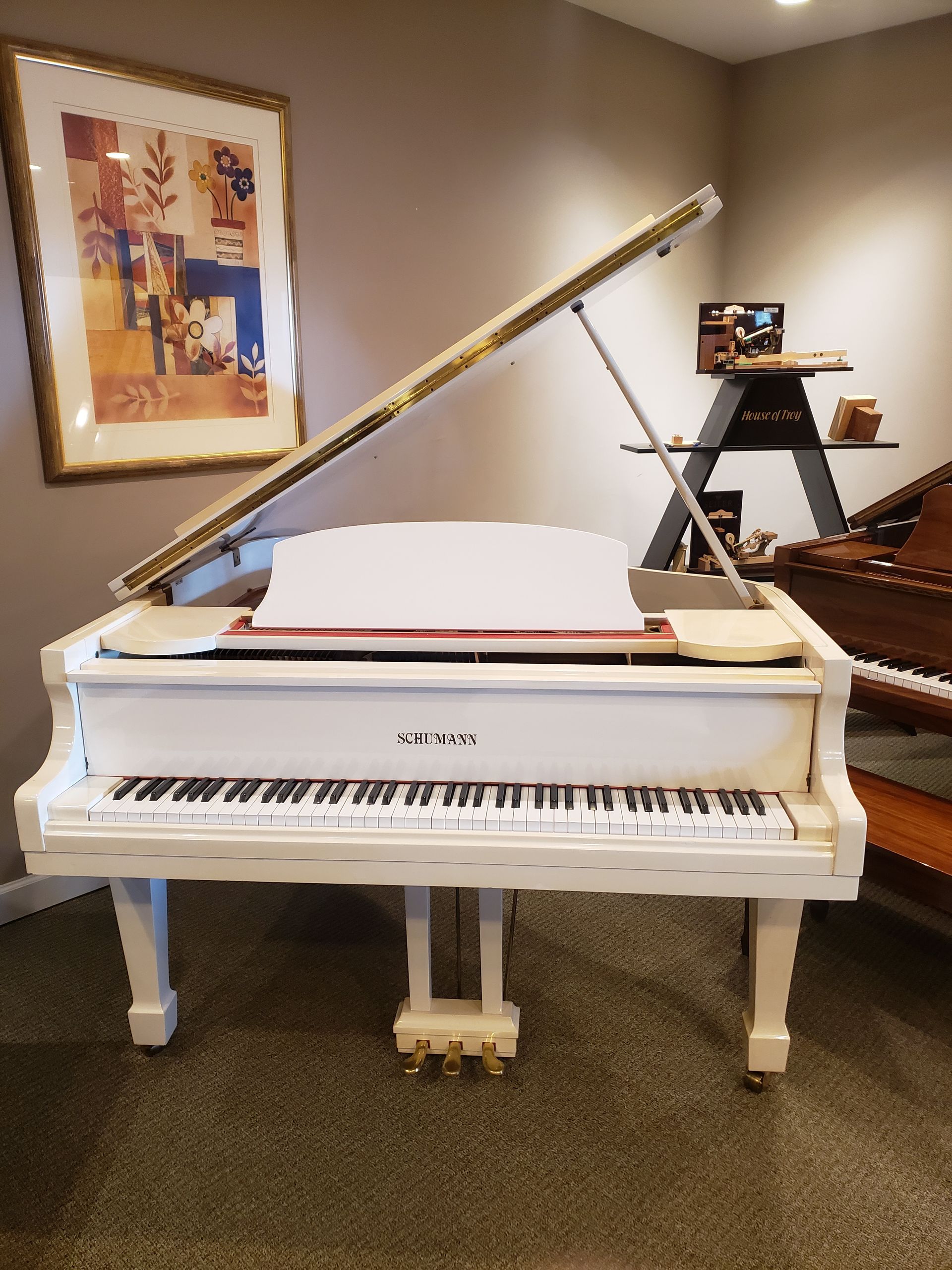 White Baby Grand - Midlothian, VA - Peabodys Piano Co.