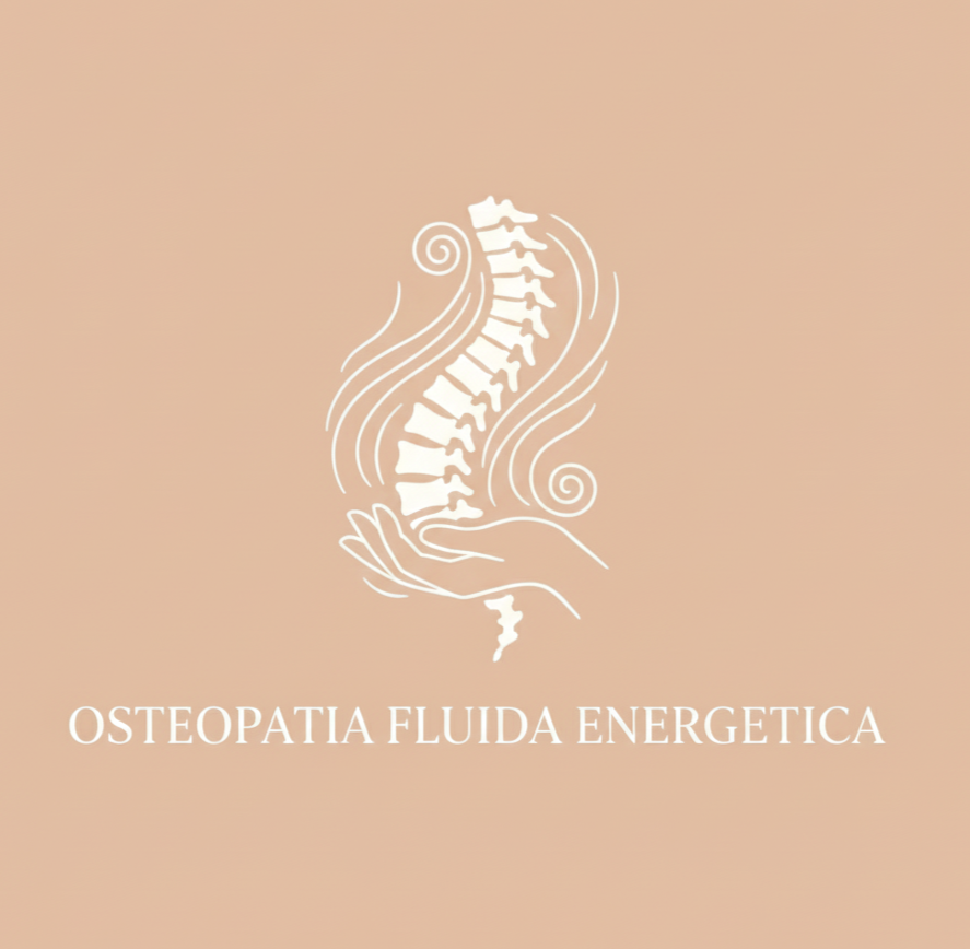 Logotipo: Columna vertebral sostenida por las manos, con líneas fluidas. El texto debajo dice
