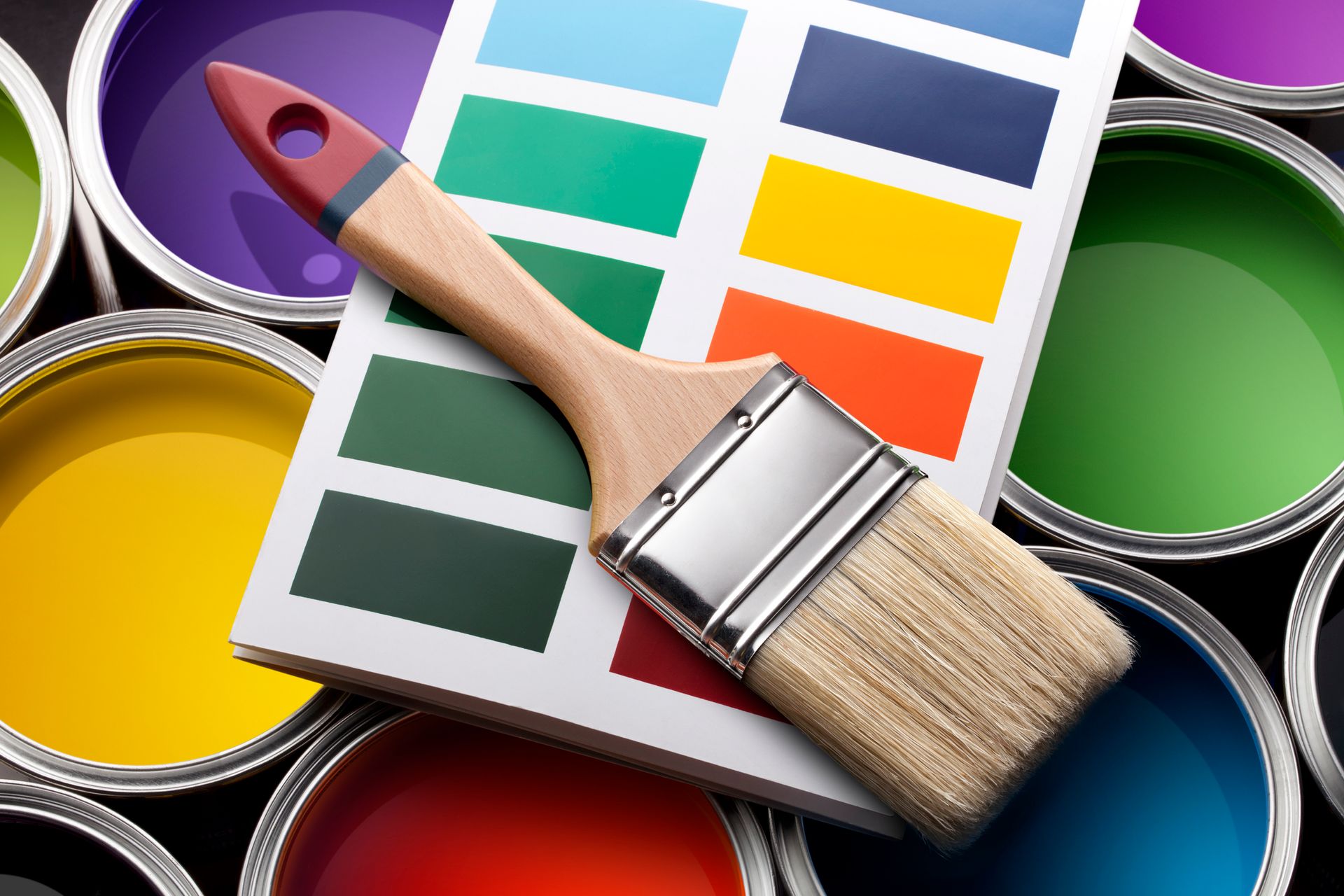 Selection of house paint available at Associated Paint Inc. in in Miramar, FL