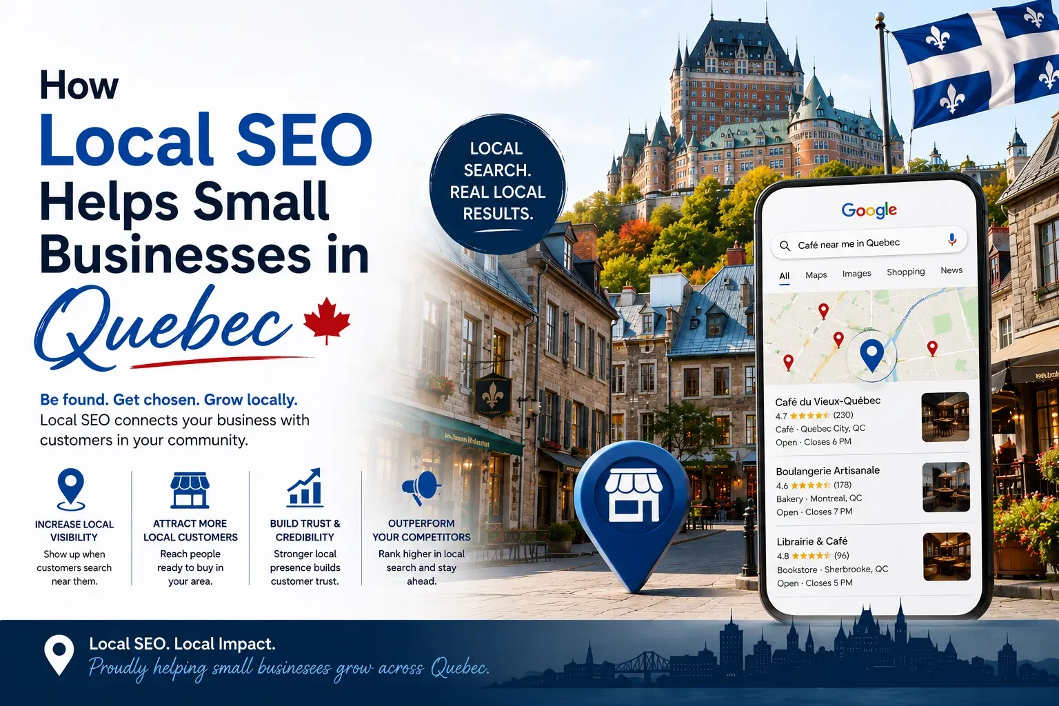 local seo for small businesses in Quebec
 