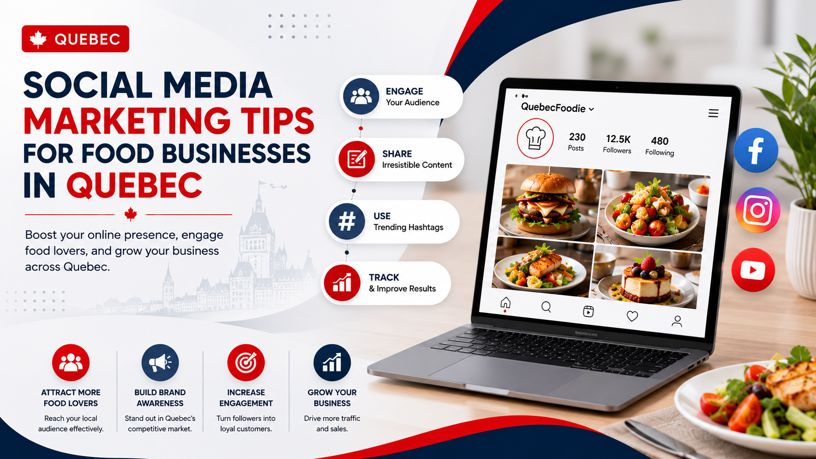 Social Media Marketing for Food Business Quebec | DMlink