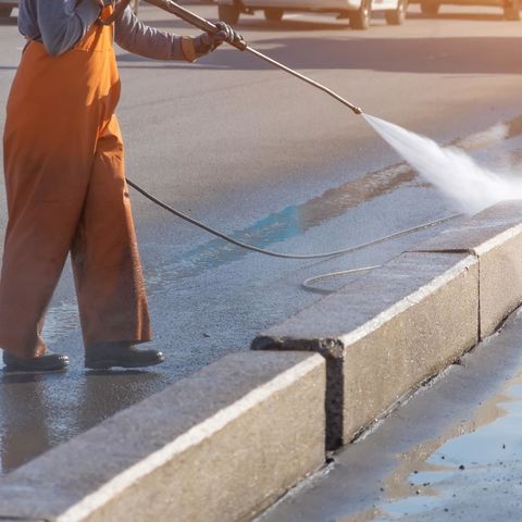 High Pressure of Water for Cleaning the Sidewalk — Ewing, NJ — Pave Patrol, LLC