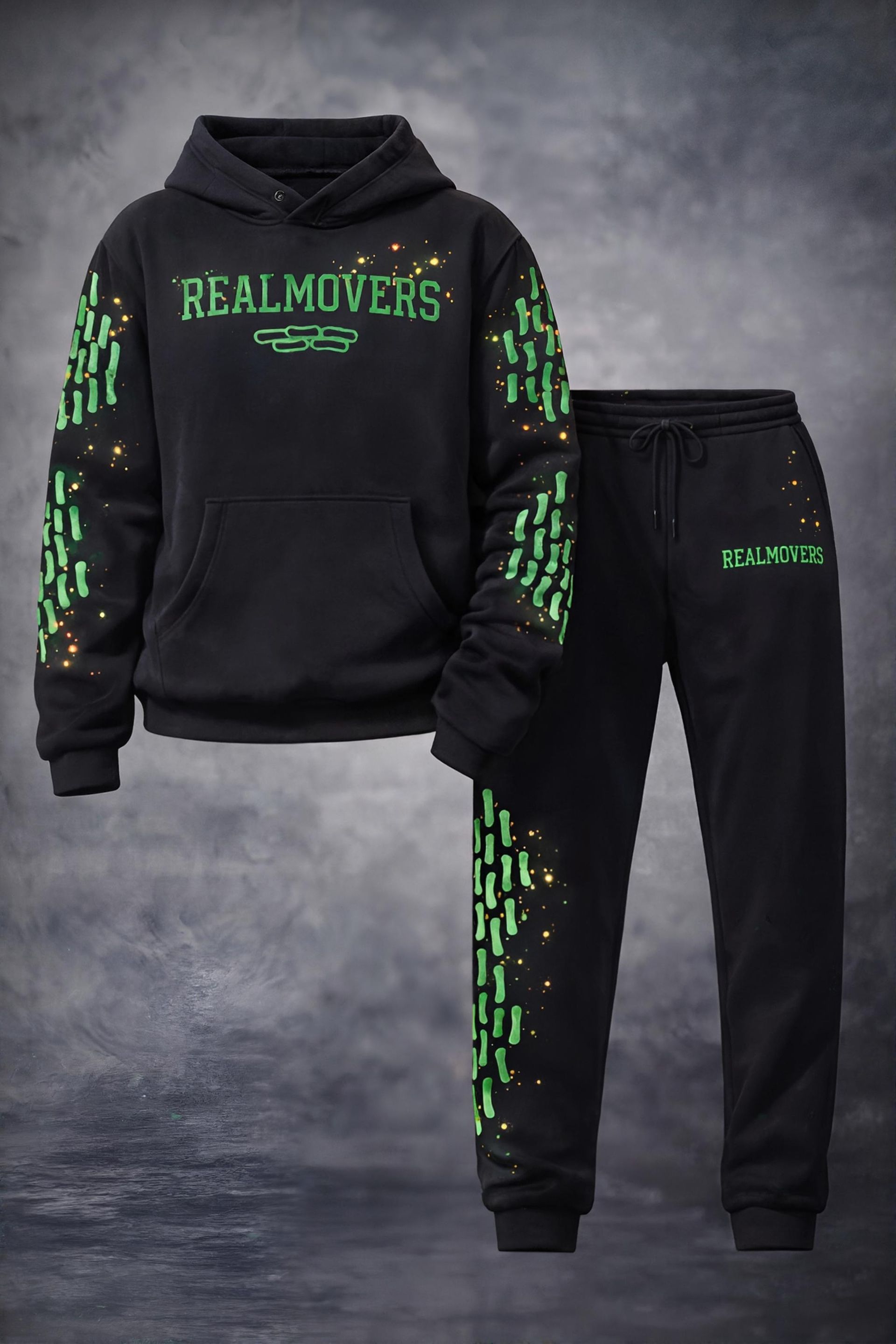 REALMOVERS  WLKR SET RETRO BLACK/ GREEN