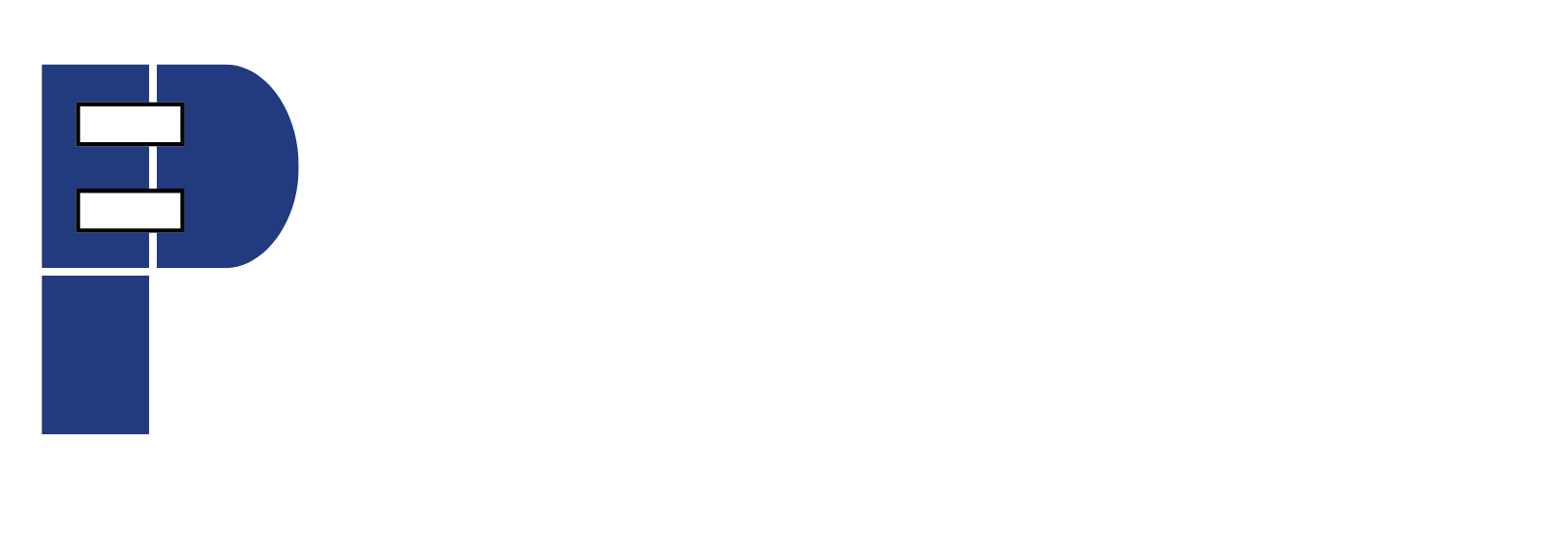 The logo for primary electric is blue and white on a white background.