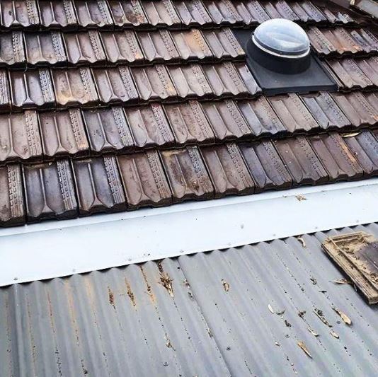 metal tiled roof