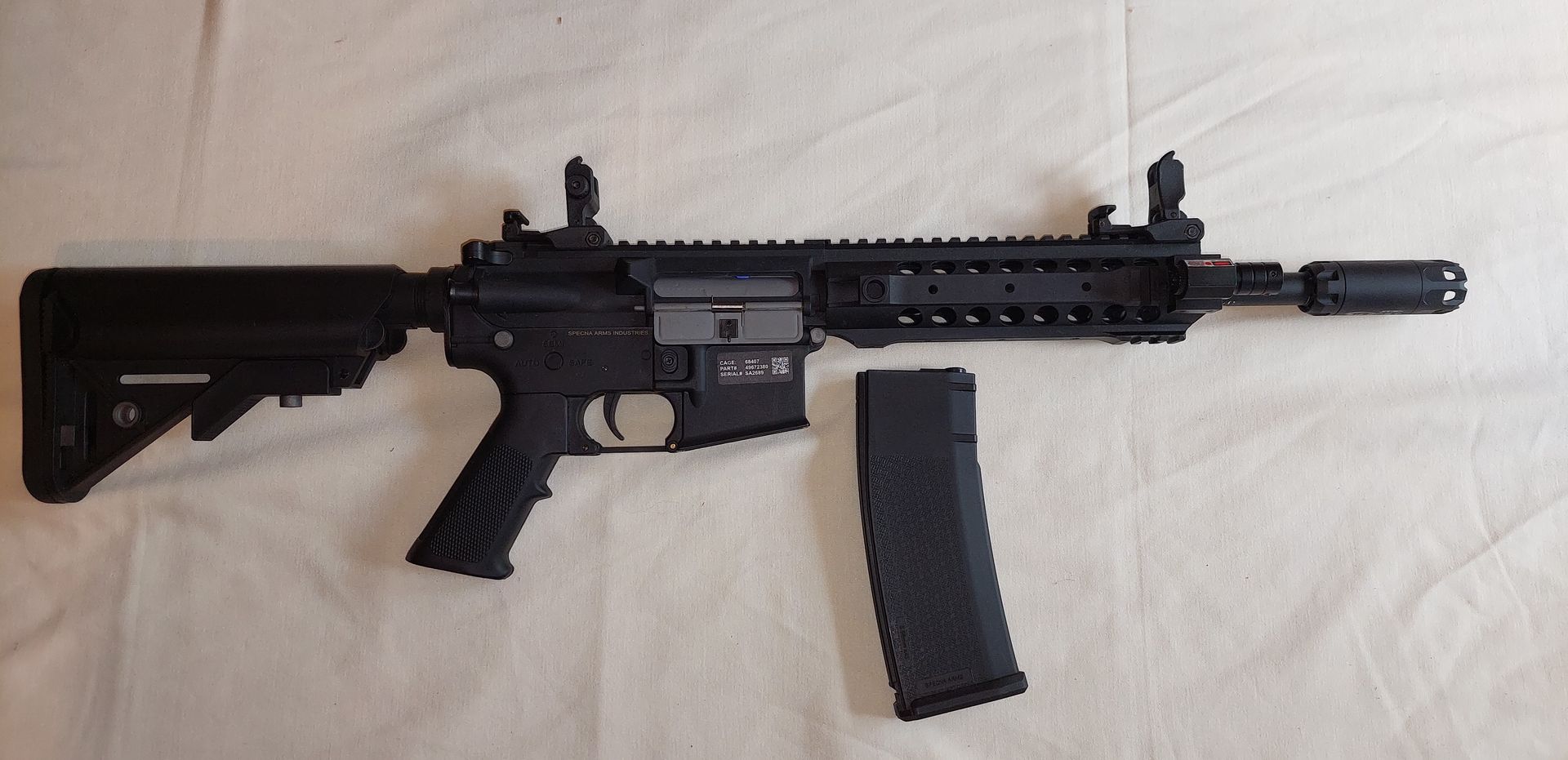 (22) AR15 With extendible Stock & Flip up sites front & rear