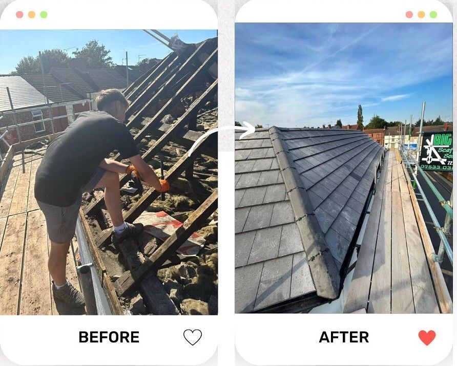 A picture of Hightop Roofers in Leeds carrying out a roof replacement