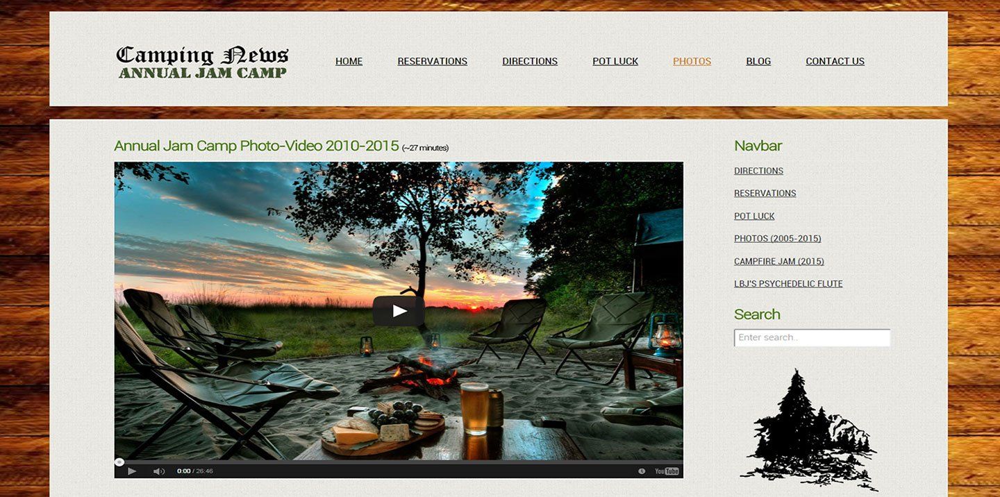 Camping Reservations website