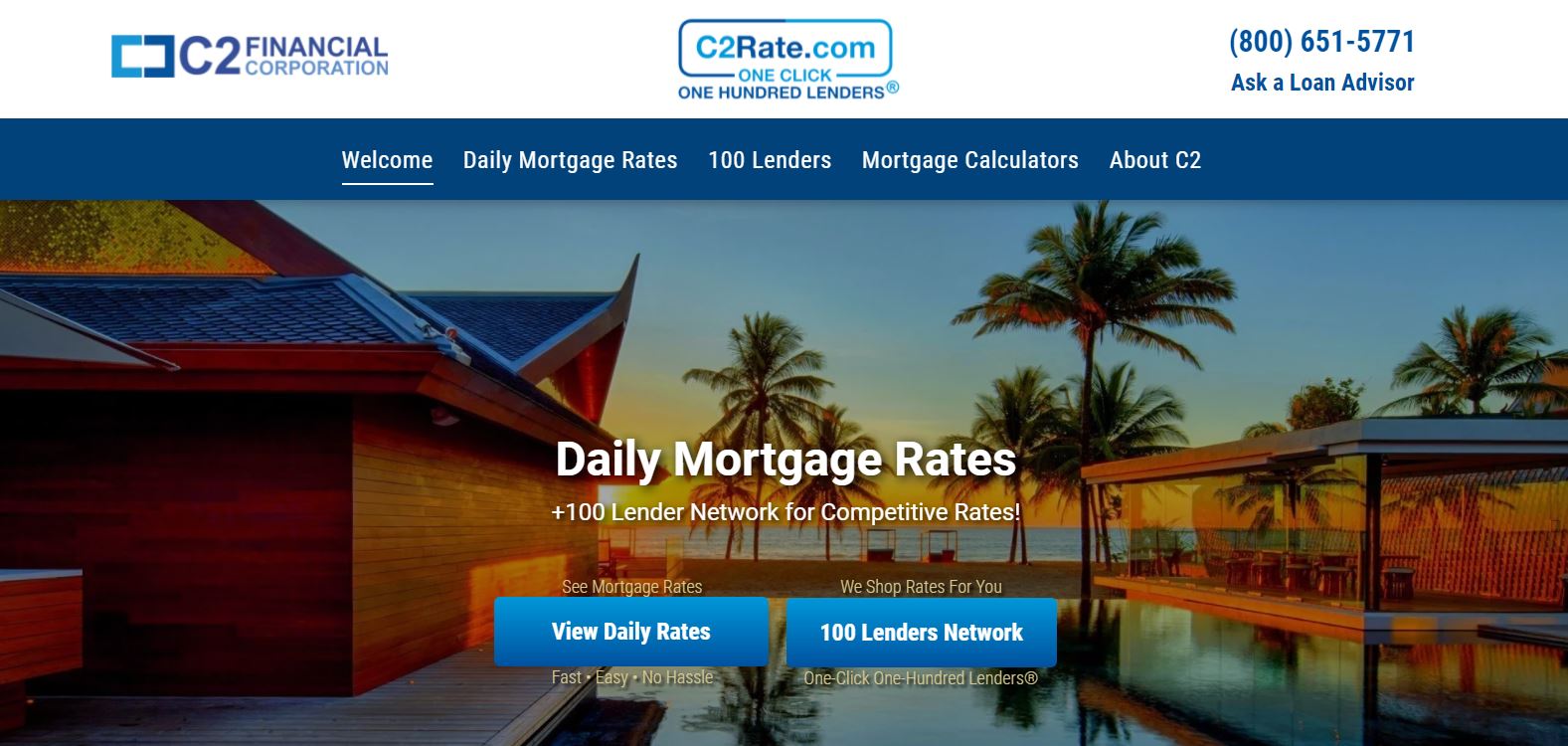 C2 Financial mortgage rates site