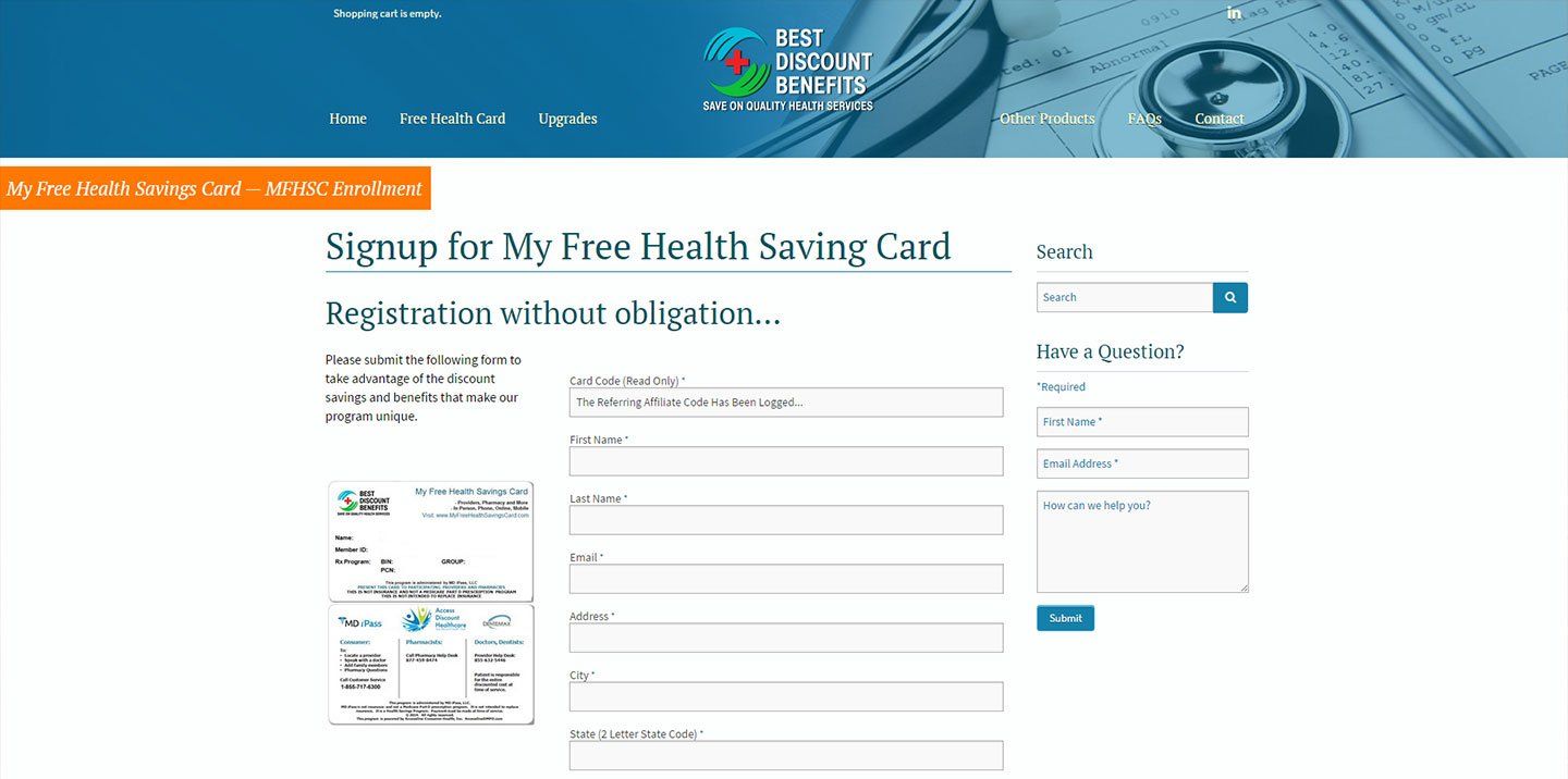 Member health intake form