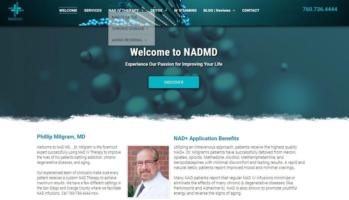 NAD treatment website