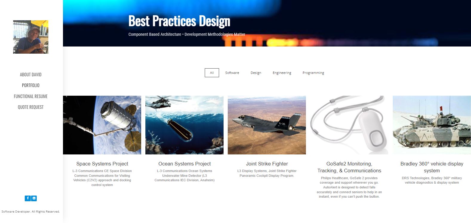 A screenshot of a website that says best practices design