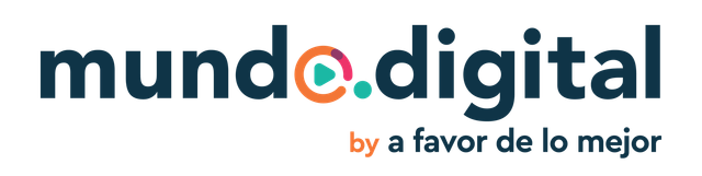 Logotipo de Mundo Digital: Texto azul oscuro 