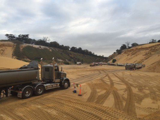 Earthmoving work site