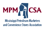 The logo for the Mississippi petroleum marketers and convenience stores association.