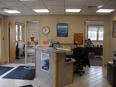 Auto Repair Shop — Reception Room in  Olson's Auto Body Shop in Traverse City, MI