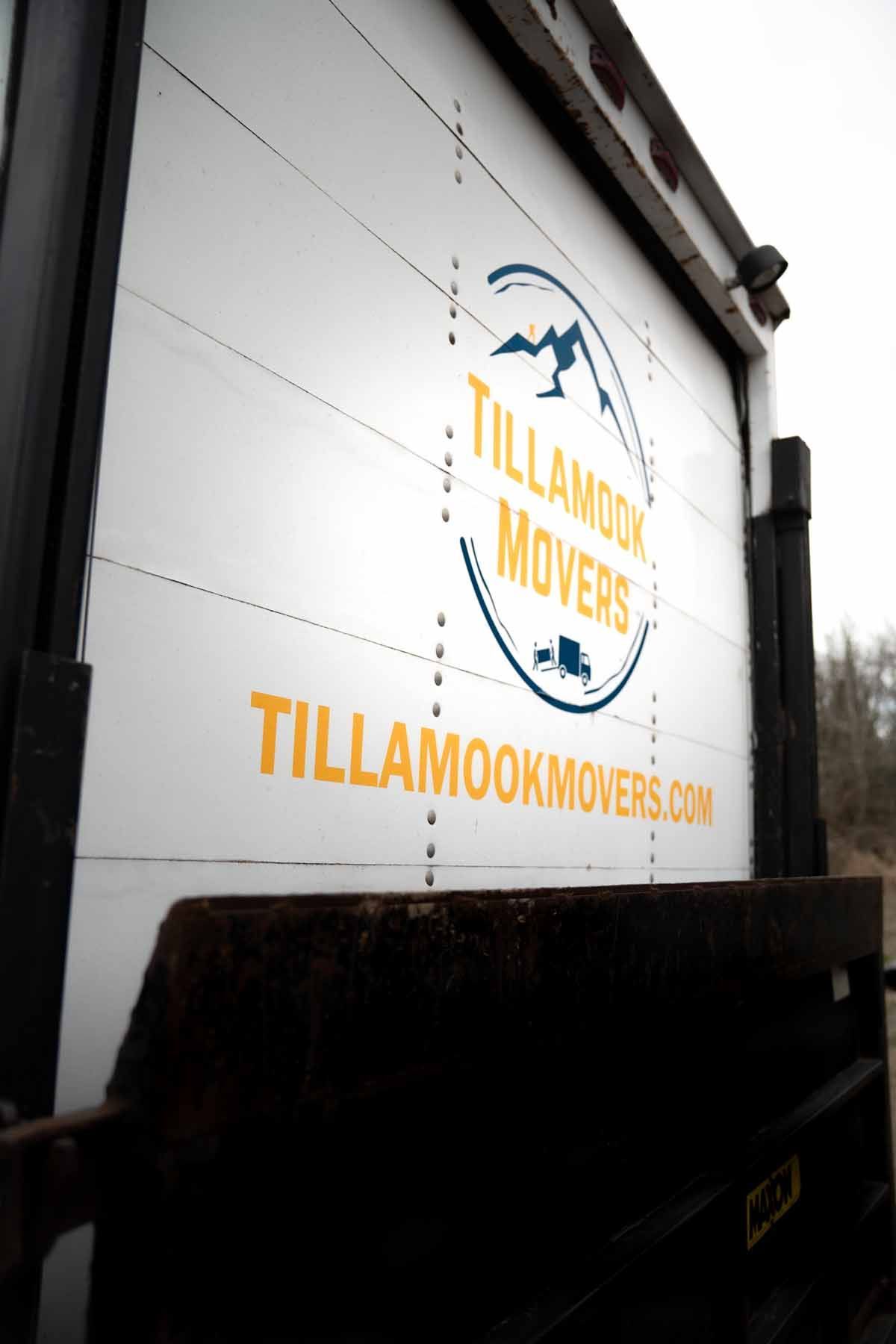 The back of a tillamook movers truck