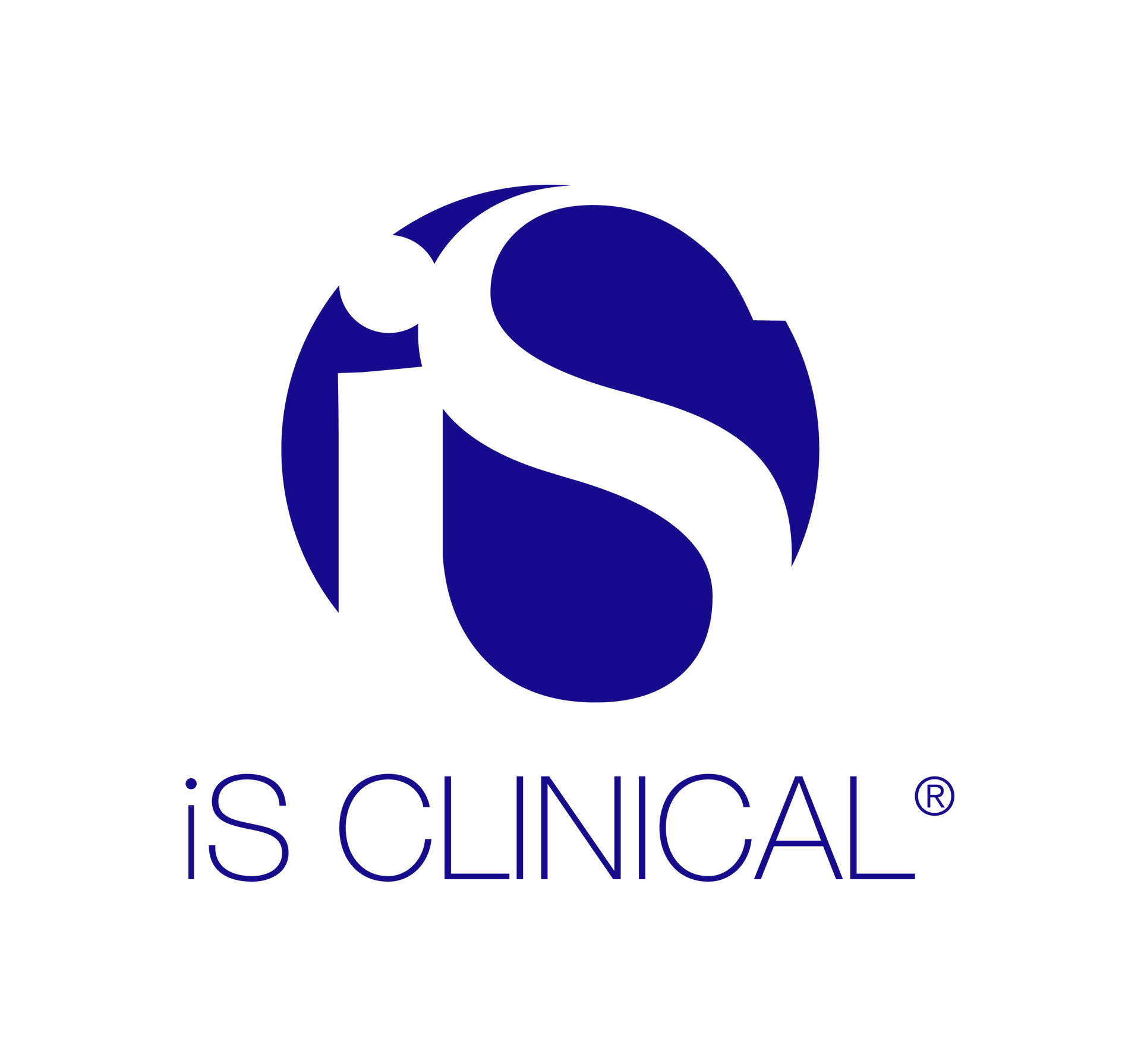 The logo for is clinical is a blue circle with a white s on it.