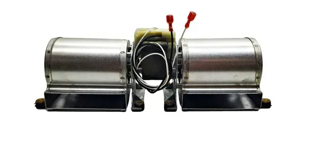 Stainless steel can opener with twin rollers and red handles on a white background