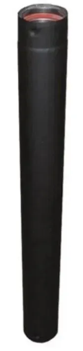 Black cylindrical handheld device with a red top opening