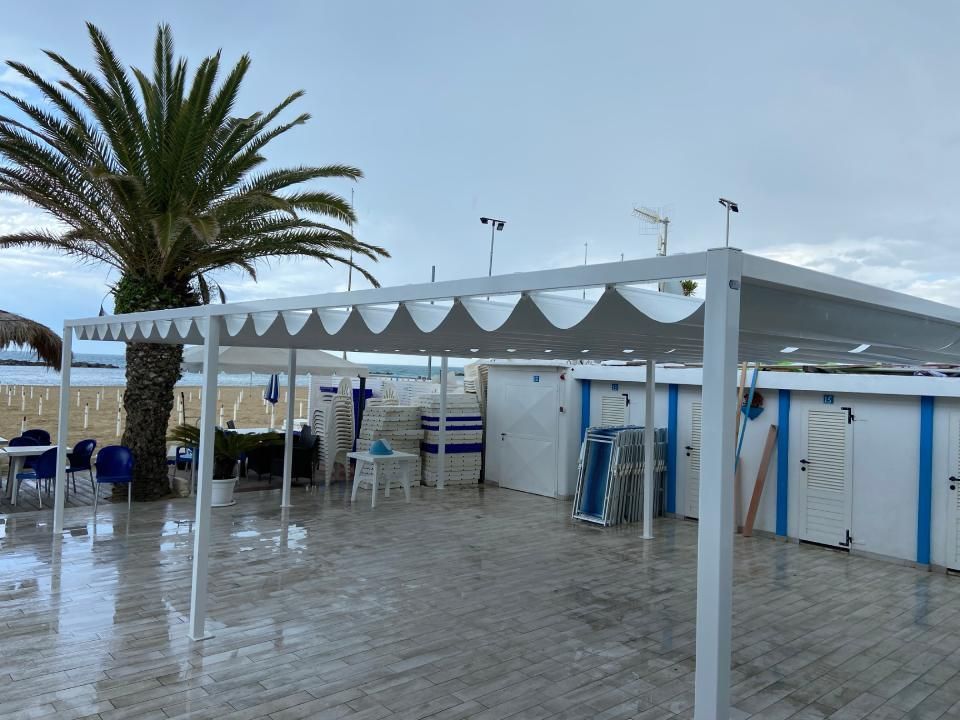 pergola per stabilimento balneare