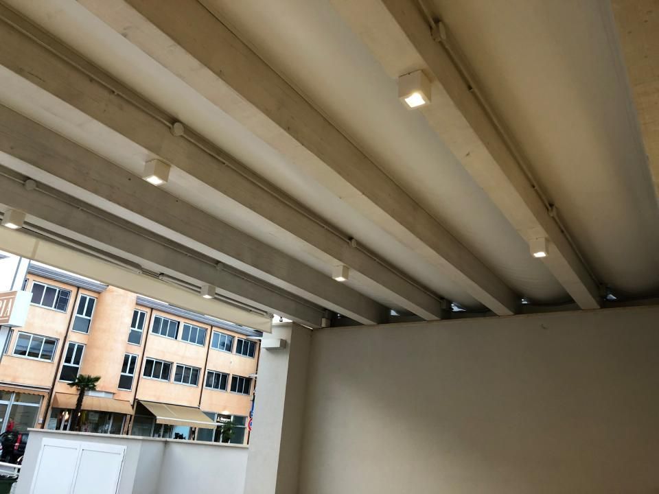 pergola con luci