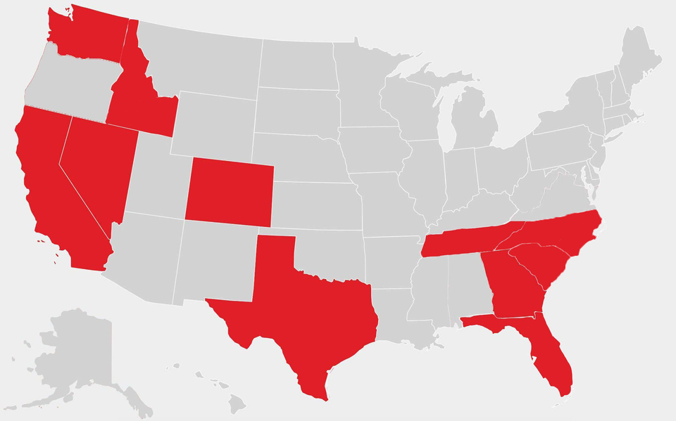 States We Serve in United States