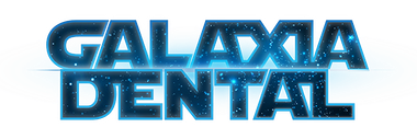 The logo for Galaxia Dental looks like.