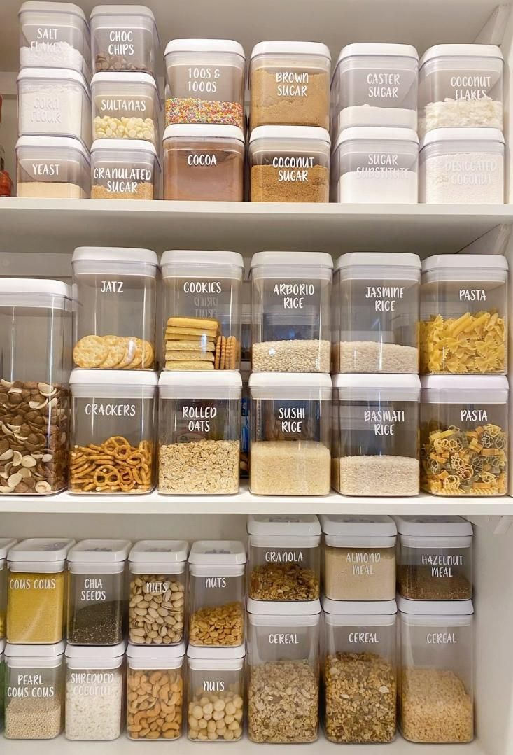 A pantry filled with lots of containers of food. — The Home Assembly In Avoca Beach, NSW