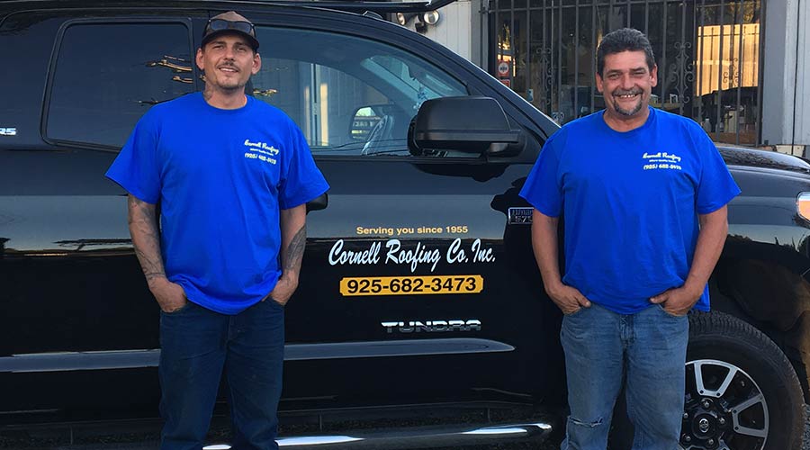 Cornell Roofing Staff on Beautiful House — Concord, CA — Cornell Roofing Co., Inc.