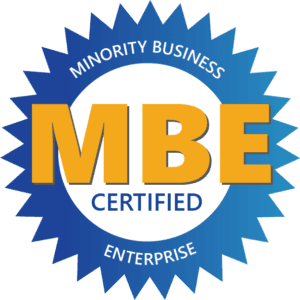 A logo for a minority business enterprise