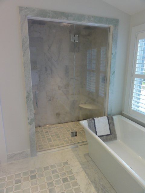 Glass Door And Bathtub — Hyannis, MA — Cloutier Supply Company