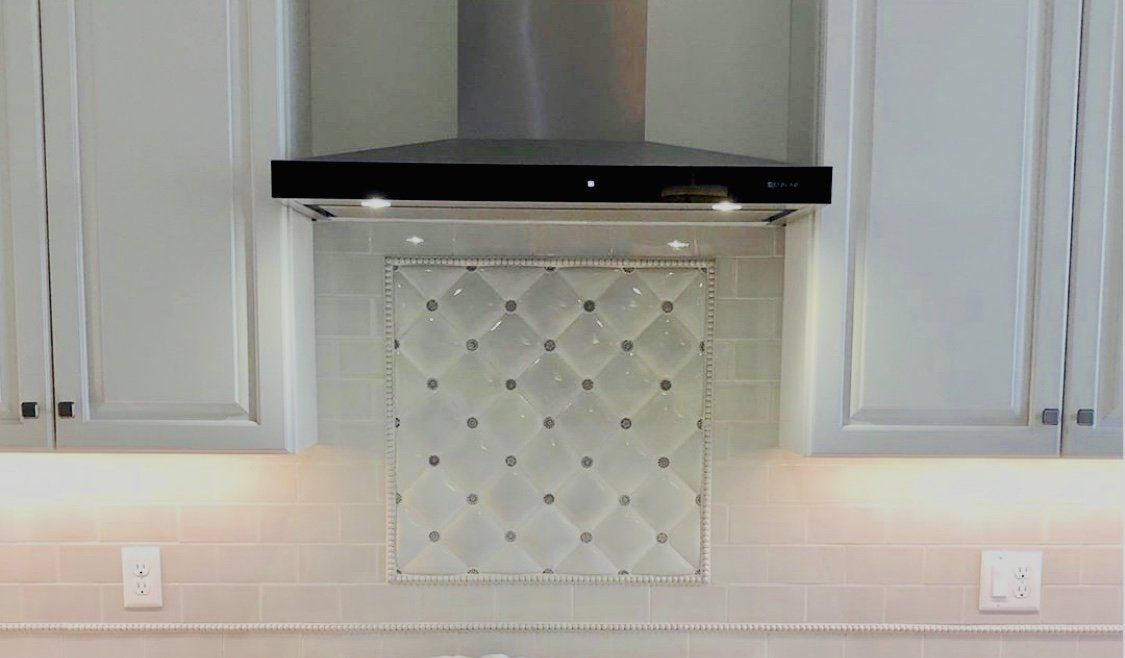 White Cabinets And Kitchen Exhaust — Hyannis, MA — Cloutier Supply Company